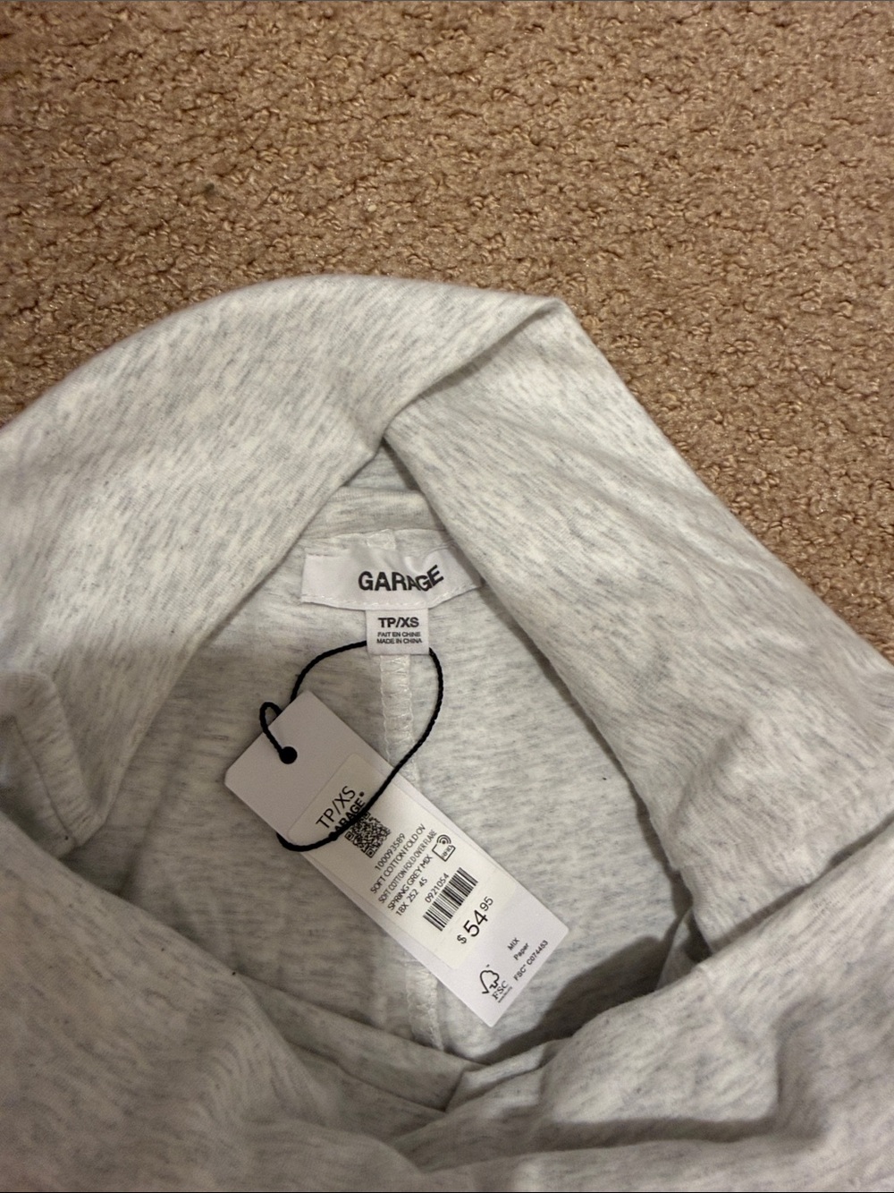 Garage grey Foldover flare Lounge Pants - Picture 2 of 3